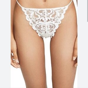 NWT Free People high waisted Tanga underwear white/ivory